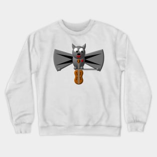 Cute Vampire Bat Playing a Violin Crewneck Sweatshirt